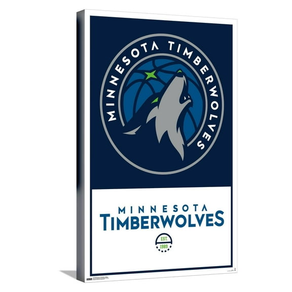 NBA Minnesota Timberwolves - Logo 21 Canvas Wall Poster, 14.725" x 22.375"
