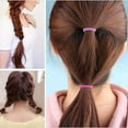 thumbnail image 4 of 100 Uds. Conjunto de lazos para el pelo elásticos de nailon negro/colorido para niñas yeacher  Cintas para el pelo, 4 of 7