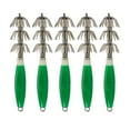 thumbnail image 2 of Three-layer Squid Jig Hooks Effective Avoid Decoupling Rotate Noctilucent ABS High Carbon Steel Hard Sharp Umbrella Hook Lures Green 5pcs, 2 of 9
