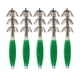 thumbnail image 1 of Anzuelos de plantilla de calamar de tres capas Efectivo Evitar el desacoplamiento Girar Noctilucente ABS Acero de alto carbono Duro Afilado Paraguas Gancho Señuelos Verde 5pcs Inevent OD019649-05, 1 of 7