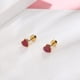 thumbnail image 3 of Qarigey 2 uds. de tornillo para mujer, pendientes de acero a la moda con temperamento de corazón exquisito Multicolor, regalo de joyería de Ropa, zapatos y accesorios Miscelánea Rojo Qarigey AP017353-02, 3 of 6