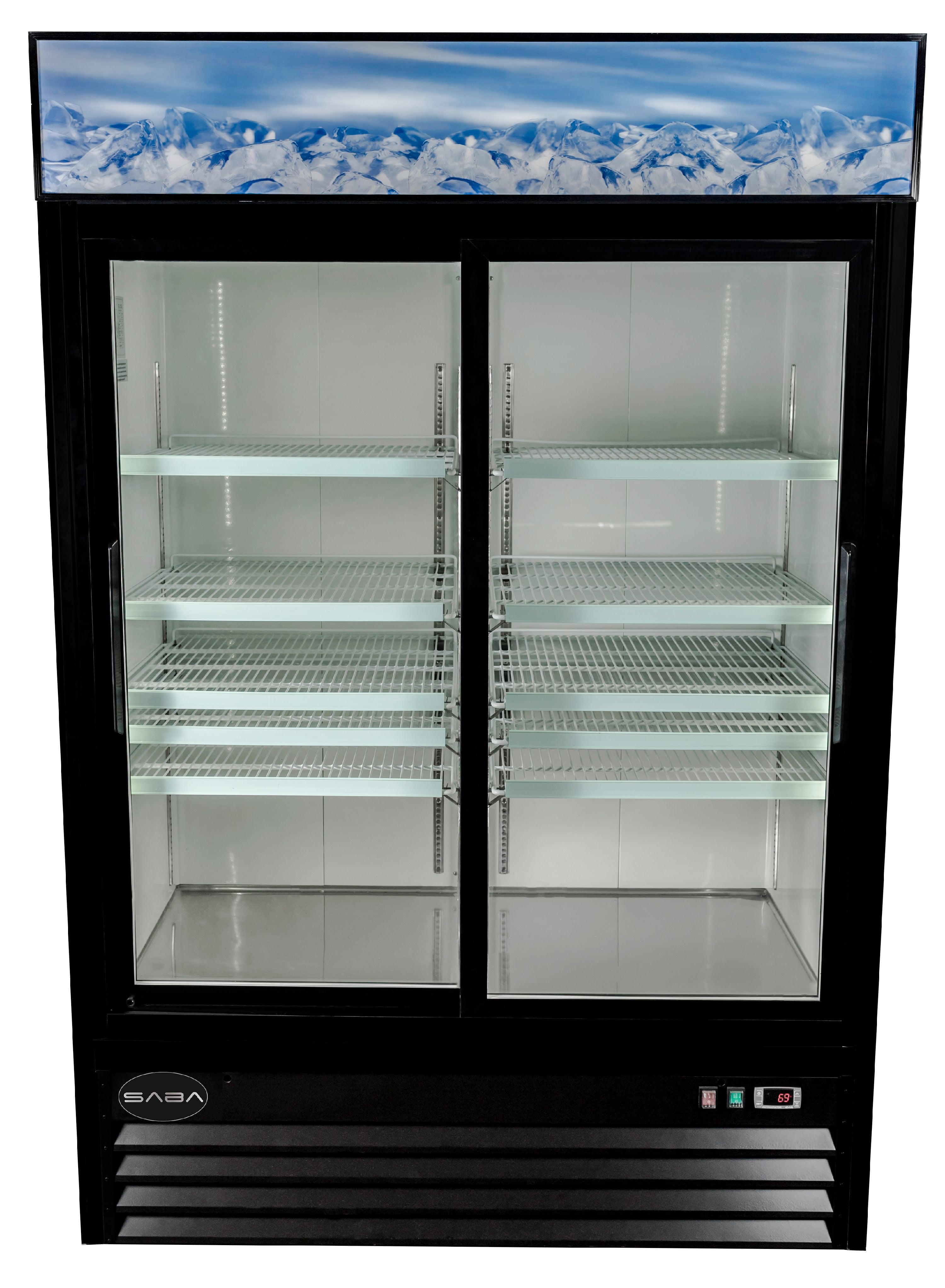 Heavy Duty Commercial 45 cu ft Glass 2 Door Merchandiser