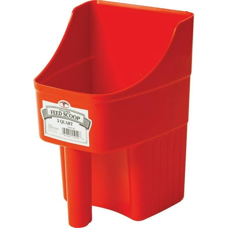 - MILLER MANUFACTURING 150408 RED ENCLOSED FEED SCOOP 3 QUART