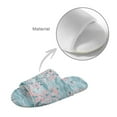 thumbnail image 5 of Xoenoiee Blue Cherry Blossom Print Cotton House Indoor Slippers for Guests Washable Home Open Toe Slippers Footwear Slip-on for Women Men, 9-10 Women/8-9 Men, 5 of 7