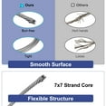 thumbnail image 3 of Unique Bargains 1/32" (0.8mm) 50ft (15M) 304 Stainless Steel Cable Wire Rope 7x7 Strands, 3 of 5