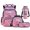 Pink Axolotl, variant on KUIFORTI Green Dinosaur 4Pcs Kids Backpack Set with Lunch Box Pencil Case, Durable Bookbag with Water Bottle Sleeve for Elementary Primary Middle School Students