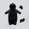 thumbnail image 6 of AINIYS Kids Padded Snowsuit Set with Hooded Neckline, Zip Closure, Warm Design with Booties Children's Clothing for Winter & Outdoor Wear Black 18 Months, 6 of 7