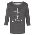 thumbnail image 5 of Daisyyozoid Nouvelles Arrivées Hauts pour Femmes Joyeuses Pâques Col Rond Manches Longues Haut Manches Longues Col Rond Chemise, 5 of 5