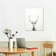 thumbnail image 2 of COMIO  Sylvie Deer with Antlers Black and White Portrait Framed Canvas Wall Art, 2 of 4