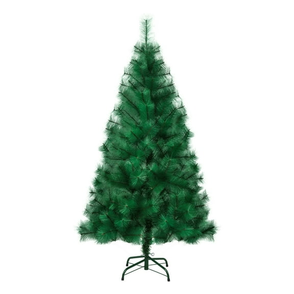 4FT-8FT Artificial Christmas Tree with Realistic Pine Needles - Detachable Metal Base, Easy Assembly Imitation Pine Xmas Tree for Home Winter Party Decoration