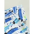 thumbnail image 6 of hirigin Baby Boy Romper, Short Sleeve Turn-down Collar Fish Print Summer Bodysuit with Bow Tie, 6 of 8