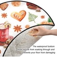 thumbnail image 3 of Coolnut Christmas Cookies Vintage Christmas Tree Mats Waterproof Tree Skirt, Hello Winter Xmas Tree Stand Tray Mat Floor Protector Pad for Holiday Party Decoration, 28.3", 3 of 6