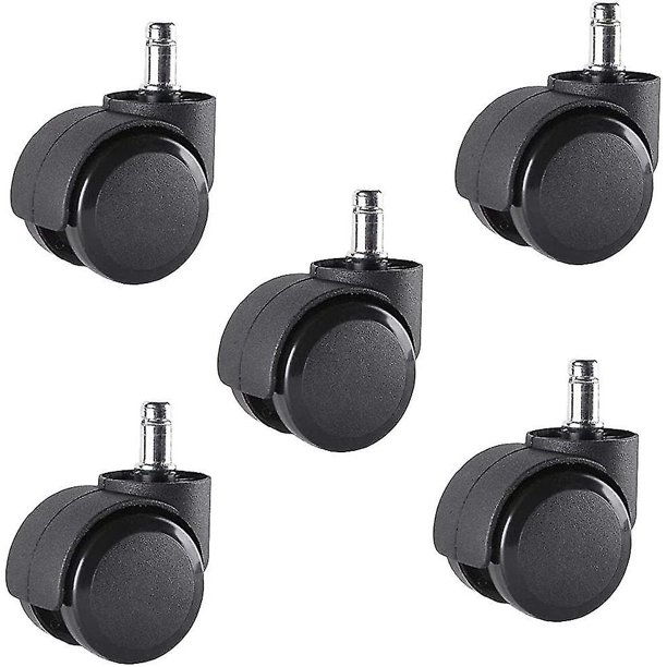 Ruedas de 5 piezas, ruedas de silla de oficina universales silenciosas, reemplazo de ruedas de silla, para ruedas de silla