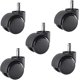thumbnail image 1 of Ruedas de 5 piezas, ruedas de silla de oficina universales silenciosas, reemplazo de ruedas de silla, para ruedas de silla, 1 of 5