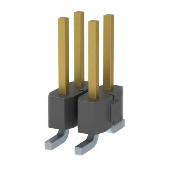 Pack of 7 961204-6404-AR CONNECTOR HEADER VERT 4POS 2.54MM :ROHS