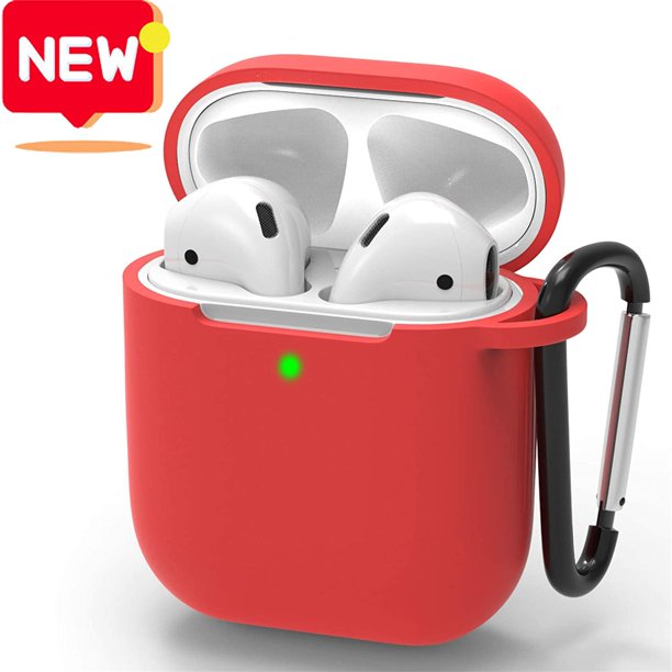 Silikonhülle Für AirPods Schutzhülle Stoßfeste & Staubdicht Hülle für AirPods Case Kompatibel mit AirPods 1&2 Front-LED Sichtbar Tasche Abdeckung Haut mit Karabiner Sailing Electrónica
