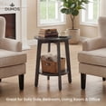 thumbnail image 5 of Gianna 2 Pack 2-Tier Round Side Table with Tapered Legs, Small End Table for Living Room & Bedroom,Gray, 5 of 7