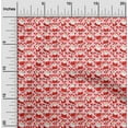 thumbnail image 2 of oneOone Cotton Cambric Light Pale Pink Fabric Santa Claus With Hearts Dress Material Fabric Print Fabric By The Yard 42 Inch Wide, 2 of 4
