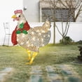 thumbnail image 4 of 2 Piezas de Pollo con Bufanda, Accesorio Decorativo de Navidad, Patio, Patio CUTICAT Figuras decorativas de patio, 4 of 7