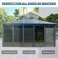 thumbnail image 6 of Domi Outdoor 16.5x13 Ft Sunroom, All-Season Solarium Aluminum Hardtop Gazebo with Galvanized Steel Roof, Movable PE Screen, Sliding Door, Sun Room Pavilion Gazebo for Deck Backyard Garden, 6 of 9