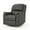 Slate/Black, variant on GDF Studio Pismo Contemporary Upholstered Swivel Gliding Recliner, Slate Microfiber and Black