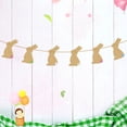 thumbnail image 3 of CIMAXIC Party 6pcs in 1 Set Easter Rabbit Design Bunting Banner Linen Garland Bunny Flag Party Supplies for Easter Party Decorations,5.91"X2.76"X0.04", 3 of 5