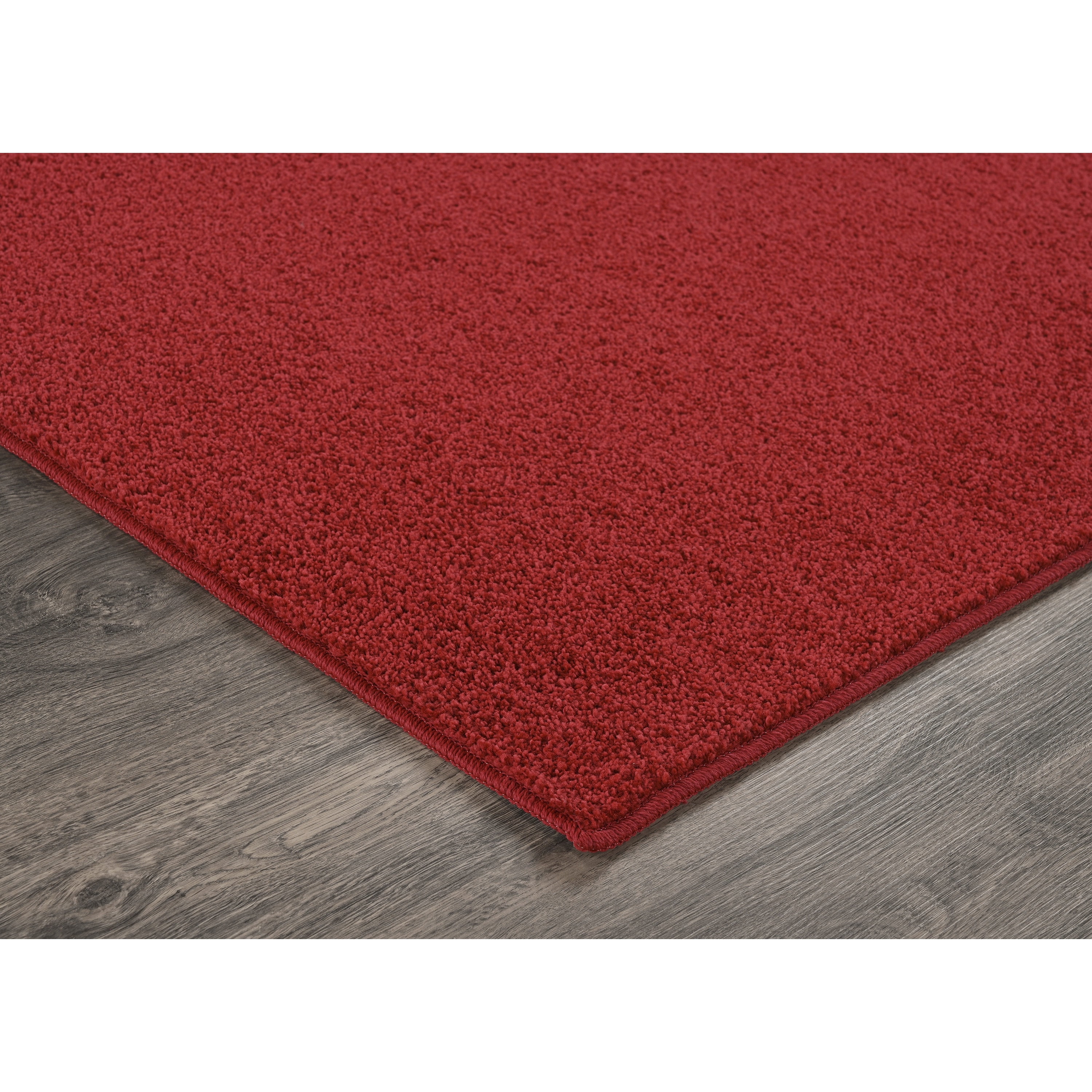 Garland Rug Palmer Plush Washable Classic Red Indoor Runner Rug, 2' x 6'