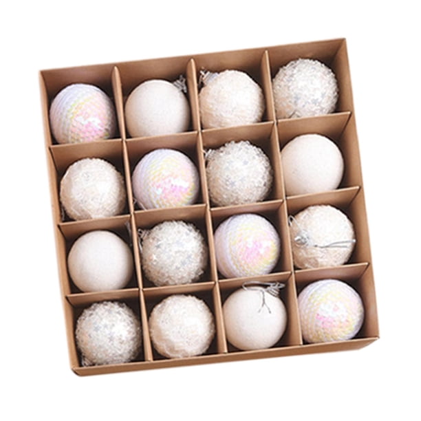 16x Bolas de Navidad Adornos Bolas de decoración para árboles de Navidad Adornos navideños irrompibles a granel para celebración de año Nuevo