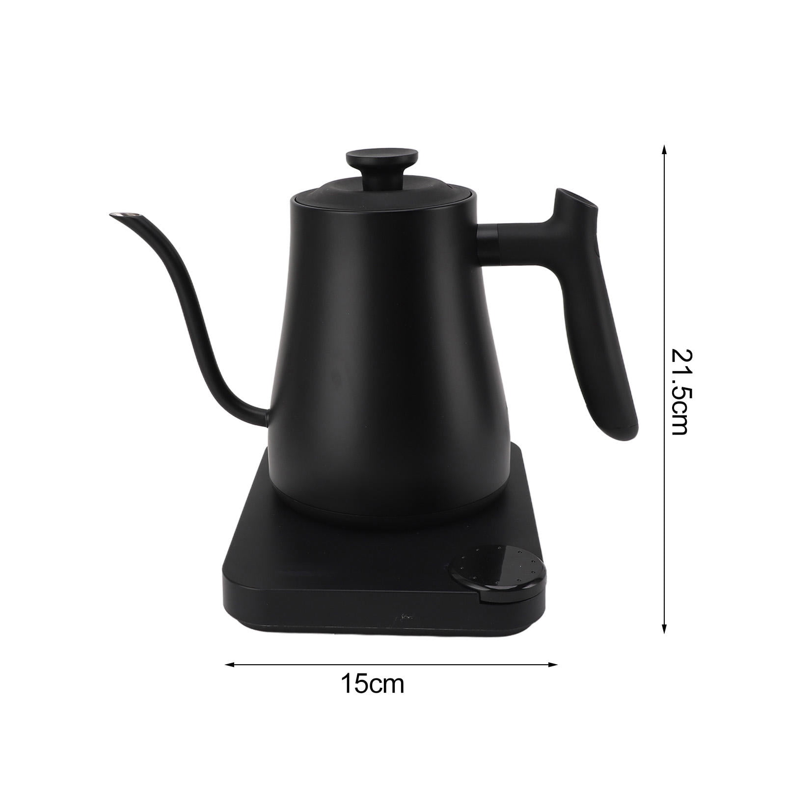 LAZIOEGR 1200W Smart 1L Gooseneck Electric Kettle – Variable Temp Control, 1200W Rapid Heat, High‑Def Display, Anti‑Dry Burn, Food‑Grade Stainless Steel, 110V US Plug