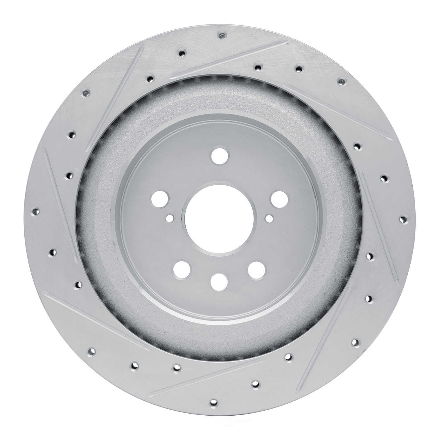 Dynamic Friction Company 631-75065R DFC Brake Rotor - Drilled And Slotted - Silver