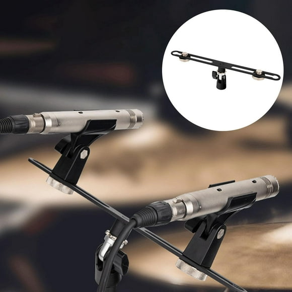 Mas020 Adjustable Stereo Microphone Bar ,with 5/8inch Screws ,Professional for Holding 2 Mics Broadcasting Press Conference Vocal Recording