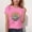 Pink, variant on NAISIBABY Girls Graphic Tees 10T, Short Sleeve Fashion Casual Tees Crew Neck Kids Summer Tops Clothes Red