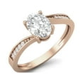 thumbnail image 3 of Mooneye 1.10 Ct Oval Moissanite Diamond 925 Sterling Silver Rose Vermeil Solitaire Women Gifts Ring, 3 of 3