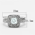 thumbnail image 2 of Women's Stainless Steel High Polished 5.20(g) CZ Clear Ring Set, 2 of 4