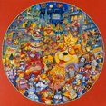 thumbnail image 2 of Bell, Bill 12x12 Black Ornate Wood Framed with Double Matting Museum Art Print Titled - Mardis Gras Dogs (Pc), 2 of 4