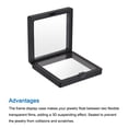 thumbnail image 4 of Floating Thin Film Display Box, ABS Frame Case 11cm x 11cm x 2cm Black Pack of 6, 4 of 5