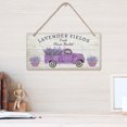 thumbnail image 3 of 2sets Natural Wood Hanging Wall Decorations with Jute Twine Rectangle Lilac Car Pattern 15x30x0.5cm Mixed Color, 3 of 6