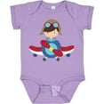 thumbnail image 3 of Inktastic Pilot Boy, Airplane, Plane, Flying, Brown Hair Boys Baby Bodysuit, 3 of 5