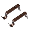 thumbnail image 1 of facefd 2pcs Window Curtain Rod Brackets Home Bedroom drape rod bracket Living Room Iron Curtain Drape Rod Holder Rack, Brown, 1 of 1
