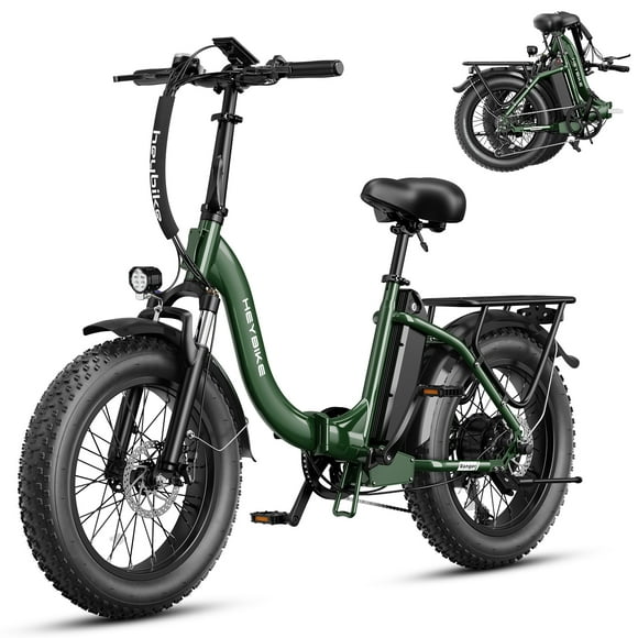 Heybike Ranger 2.0 Electric Bike for Adults, 1400W Peak Motor Foldable Ebike with 48V 600Wh Removable Battery, 20" Fat Tire All-Terrain Electric Bicycle with Front Suspension, UL 2849