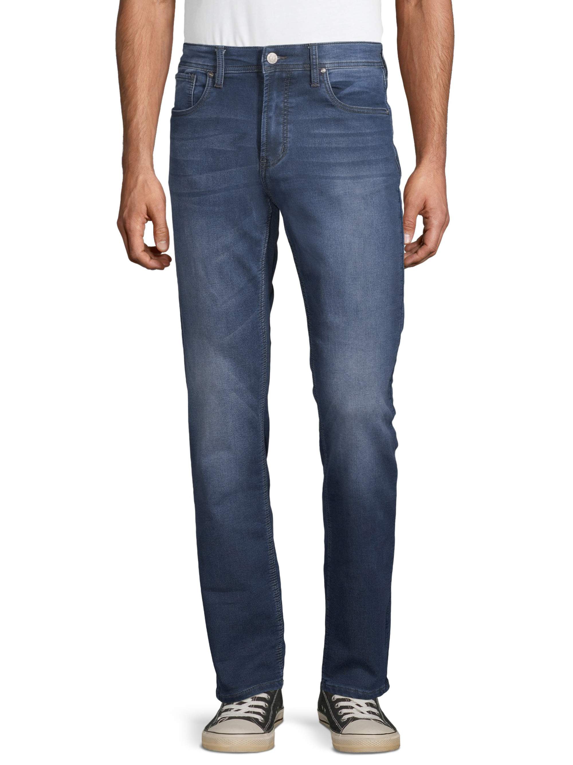 Tailor Vintage Men's Knit Denim Straight Fit Jeans - Walmart.com