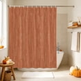 thumbnail image 4 of Solid Color Shower Curtain, Waterproof Shower Curtains for Bathroom, Modern Minimalist Linen Texture Burnt Orange Washable Fabric Bathtub Curtain Set Bath Decor with 12 Hooks 72"x78", 4 of 8