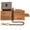 Rustic Brown, variant on Bi-fold Chain Wallet for Men 18'inch Biker Chain RFID Safe Leather Snap Tap Closer