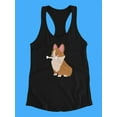 thumbnail image 3 of A Sitting Corgi With A Bone Tank Women -Image by Shutterstock, Female x-Small, 3 of 4