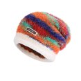 thumbnail image 2 of Slouchy Beanie Hat for Women Colorful Furry Soft Warm Knit Skull Cap Striped Winter Stretch Cute Travel Hat for Cold, 2 of 3