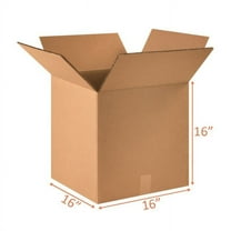 (2 Pack) 16x16x16 Double Wall Shipping and Packing Box - Heavy Duty