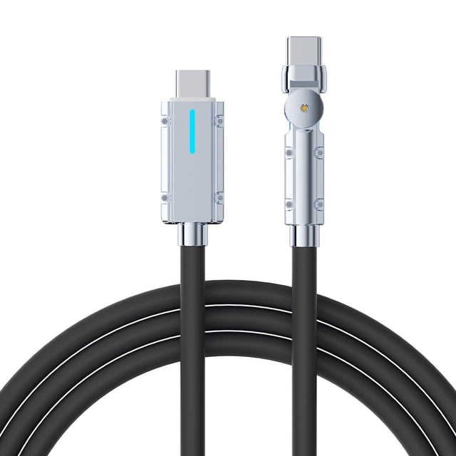 Cable Gmobile Tipo-C A Tipo-C, 1m, 66W, Silicona, Negro