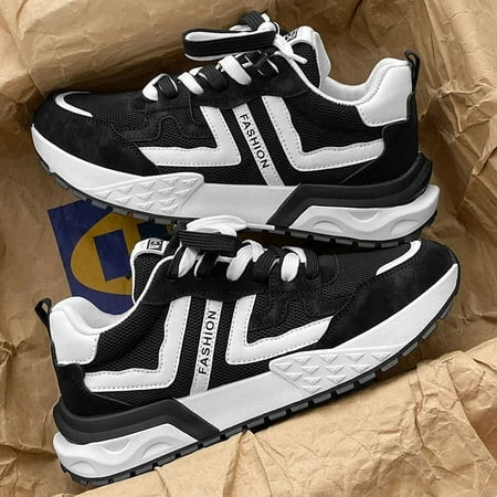 

2024 New Men s Forrest Gump Shoes Thick Sole Casua Wear-Resistant Sports Shoes Anti-Slip Lace-Up Fashion Tennis Shoes