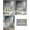 thumbnail image 4 of Black Gray Gradient Modern Geometric Abstraction Kitchen Short Window Curtain Home Decor Small Window Roman Tie Up Curtains, 4 of 6