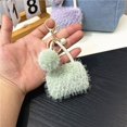 thumbnail image 4 of Mini llavero de estilo minimalista con forma de bolso, bonito colgante de perla de peluche para coche, regalo colgante, 4 of 6